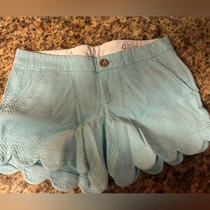 Lilly Pulitzer Light Blue Scalloped Shorts
